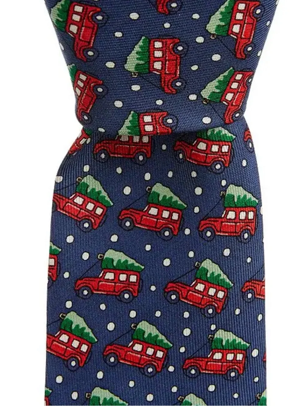 Vineyard Vines Boys Truck and Trees Printed Christmas Tie NWT